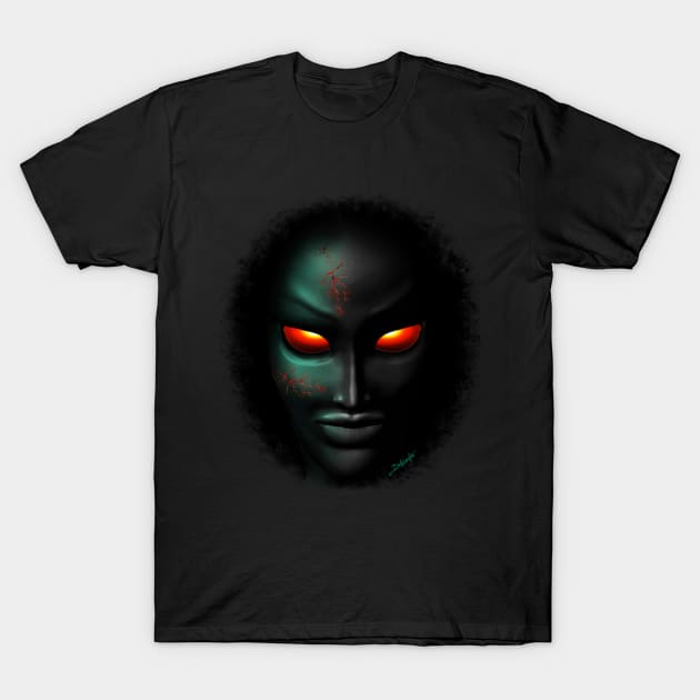 Zombie Ghost Halloween Face T-Shirt by BluedarkArt